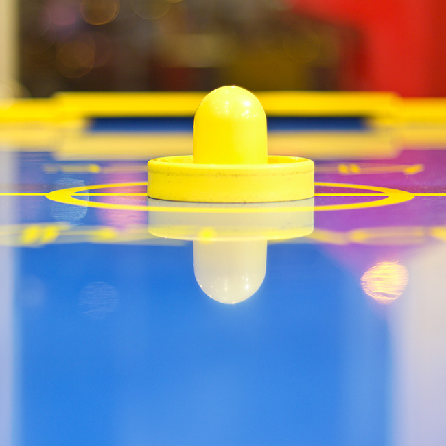 Arcade air hockey at Anchor Lanes in Elkhart Lake Arcade air hockey at Anchor Lanes in Elkhart Lake